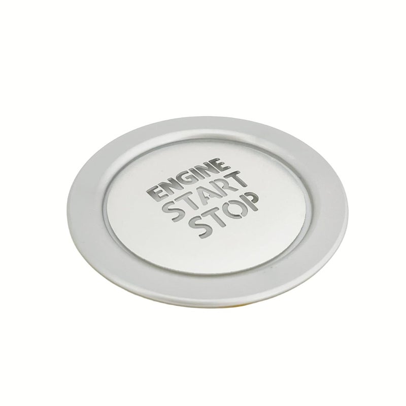 ALETAI Engine Push Start Stop Button Cover Trim for Toyota Tacoma, Car Accessories Interior Trims for Tacoma, Aluminum Alloy, Silver - Image 3